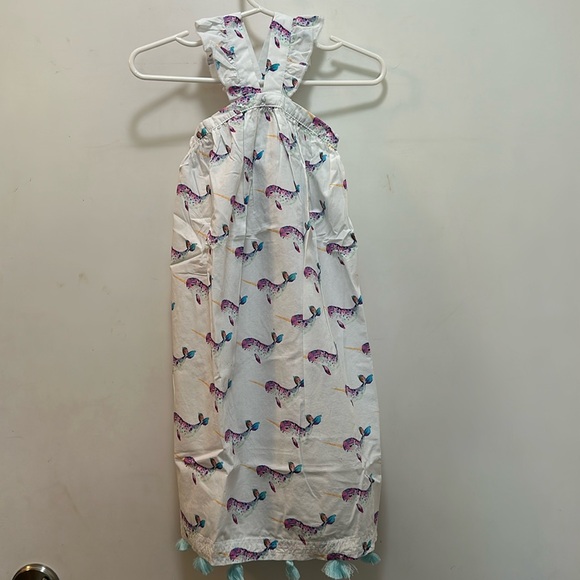 NWT Hatley narwhal 🐳 dress, criss cross adjustable straps - Picture 1 of 5